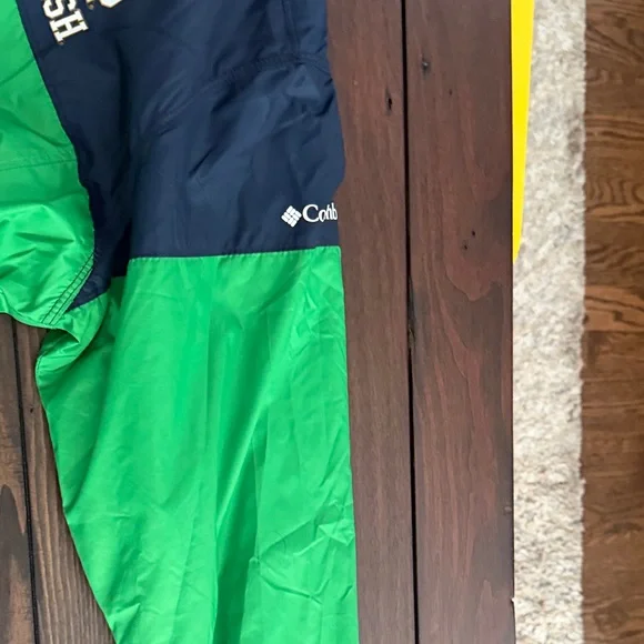 Women's Columbia Navy/Green Notre Dame Fighting Irish Forward Full-Zip windbr M - Picture 2 of 11